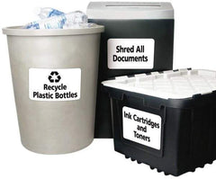 AVERY - 5" Wide x 8-1/8" Long, White Paper Name Badge Labels - For Laser Printers - Americas Industrial Supply