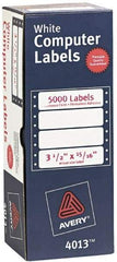 AVERY - 3-1/2" Long, White Paper Dot Matrix Label - For Dot Matrix Printers - Americas Industrial Supply