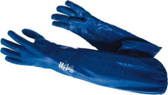 Honeywell - 26" Long, Nitrile Chemical Resistant Gloves - Blue - Americas Industrial Supply