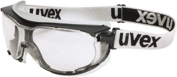 Uvex - Size Universal, Gray Polycarbonate Anti-Fog Lens, Safety Goggles - Indirect Vent, Black/Gray PP/TPE (Thermopoly Elastomer) Frame - Americas Industrial Supply