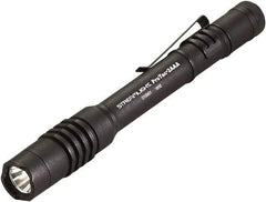 Streamlight - White LED Bulb, 130 Lumens, Industrial/Tactical Flashlight - Black Aluminum Body, 2 AAA Alkaline Batteries Included - Americas Industrial Supply