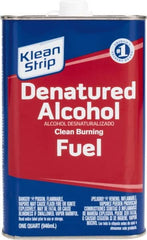 Klean-Strip - 1 Qt Denatured Alcohol - 790 gL VOC Content, Comes in Can - Americas Industrial Supply