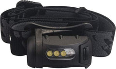 Princeton Tec - 3 White, 1 Red LED Bulb, 45 Lumens, Hands-free Flashlight - Black Plastic Body, 3 AAA Alkaline Batteries Included - Americas Industrial Supply