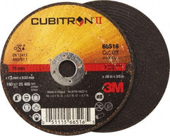 3M - 3" 36 Grit Ceramic Cutoff Wheel - 0.06" Thick, 3/8" Arbor, 25,465 Max RPM, Use with Angle Grinders - Americas Industrial Supply