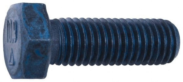 Metric Blue - M12x1.75mm Metric Coarse, 25mm Length Under Head Hex Head Cap Screw - Americas Industrial Supply