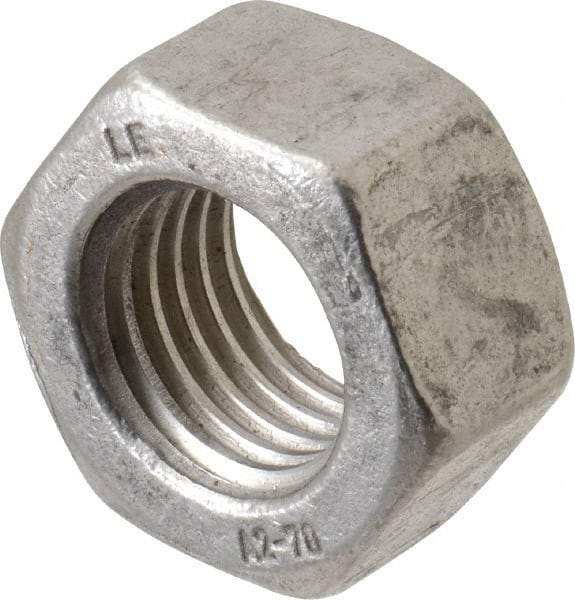 Value Collection - M30x3.50 Metric Coarse Stainless Steel Right Hand Hex Nut - 46mm Across Flats, 24mm High, Uncoated - Americas Industrial Supply