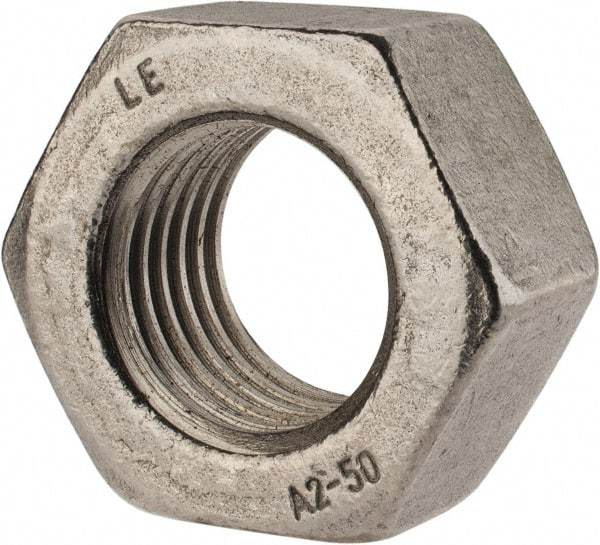 Value Collection - M36x4.00 Metric Coarse Stainless Steel Right Hand Hex Nut - 55mm Across Flats, 29mm High, Uncoated - Americas Industrial Supply