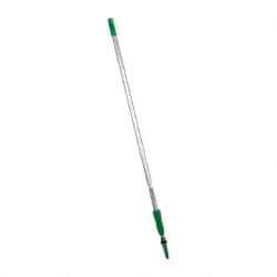Unger - 144" Long x 1.15" Diam Aluminum Handle for Unger Products - Threaded Connection, Silver, Telescoping - Americas Industrial Supply