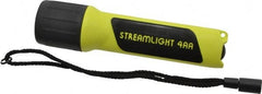 Streamlight - Xenon Bulb, 34 Lumens, Industrial/Tactical Flashlight - Black, Yellow Plastic Body, 4 AA Alkaline Batteries Included - Americas Industrial Supply