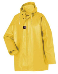 Helly Hansen - Size S, Yellow, Rain Jacket - 34-36" Chest, Attached Hood - Americas Industrial Supply