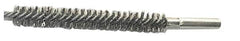 Schaefer Brush - 4" Brush Length, 9/16" Diam, Double Stem, Double Spiral Tube Brush - 6" Long, Stainless Steel, 12-24 Female Connection - Americas Industrial Supply