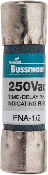 Cooper Bussmann - 250 VAC, 0.5 Amp, Time Delay Pin Indicator Fuse - Fuse Holder Mount, 1-1/2" OAL, 10 at 125 V kA Rating, 13/32" Diam - Americas Industrial Supply