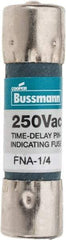 Cooper Bussmann - 250 VAC, 0.25 Amp, Time Delay Pin Indicator Fuse - Fuse Holder Mount, 1-1/2" OAL, 10 at 125 V kA Rating, 13/32" Diam - Americas Industrial Supply