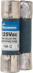 Cooper Bussmann - 125 VAC, 12 Amp, Time Delay Pin Indicator Fuse - Fuse Holder Mount, 1-1/2" OAL, 10 at AC kA Rating, 13/32" Diam - Americas Industrial Supply