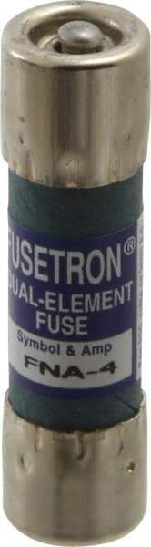 Cooper Bussmann - 250 VAC, 4 Amp, Time Delay Pin Indicator Fuse - Fuse Holder Mount, 1-1/2" OAL, 10 at 125 V kA Rating, 13/32" Diam - Americas Industrial Supply