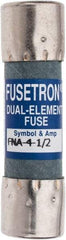 Cooper Bussmann - 250 VAC, 4.5 Amp, Time Delay Pin Indicator Fuse - Fuse Holder Mount, 1-1/2" OAL, 10 at 125 V kA Rating, 13/32" Diam - Americas Industrial Supply