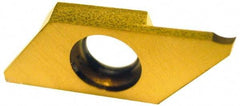 NTK - CTP FL ZM3 Grade, 0.0394" Cutting Width, Carbide Cutoff Insert - 16° Left Hand Lead Angle, 0.002" Cnr Rad, TiN Coated - Americas Industrial Supply