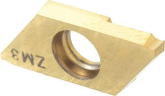 NTK - CTP FLN ZM3 Grade, 0.0787" Cutting Width, Carbide Cutoff Insert - 0° Neutral Lead Angle, 0.002" Cnr Rad, TiN Coated - Americas Industrial Supply