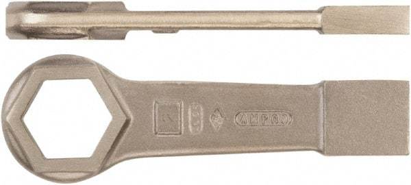 Ampco - 2" 6 Point Striking Box Wrench - Single End, 11" OAL, Aluminum Bronze - Americas Industrial Supply