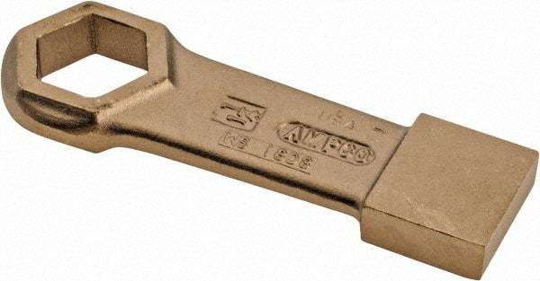 Ampco - 1-1/4" 6 Point Striking Box Wrench - Single End, 6-1/2" OAL, Aluminum Bronze - Americas Industrial Supply