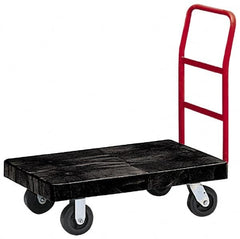 Rubbermaid - 1,000 Lb Capacity Structural Foam/Steel Platform Truck - Structural Foam Deck, 24" OAW, Rubber Casters - Americas Industrial Supply