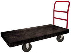 Rubbermaid - 2,500 Lb Capacity Structural Foam/Steel Platform Truck - Structural Foam Deck, 30" OAW, Polyolefin Casters - Americas Industrial Supply