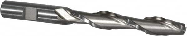 Weldon - 1/2" Diam, 3" LOC, 2 Flute High Speed Steel Roughing & Finishing Square End Mill - Uncoated, 5" OAL, 1/2" Shank Diam, Weldon Shank, 30° Helix, Centercutting - Americas Industrial Supply