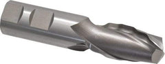 Weldon - 1" Diam, 2" LOC, 2 Flute High Speed Steel Roughing & Finishing Square End Mill - Uncoated, 4-1/2" OAL, 1" Shank Diam, Weldon Shank, 30° Helix, Centercutting - Americas Industrial Supply