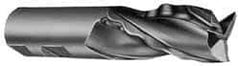 Weldon - 5/8" Diam, 4" LOC, 3 Flute High Speed Steel Roughing & Finishing Square End Mill - Uncoated, 6-1/8" OAL, 5/8" Shank Diam, Weldon Shank, 30° Helix, Centercutting - Americas Industrial Supply