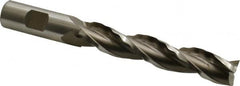 Weldon - 3/4" Diam, 4" LOC, 3 Flute High Speed Steel Roughing & Finishing Square End Mill - Uncoated, 6-1/4" OAL, 3/4" Shank Diam, Weldon Shank, 30° Helix, Centercutting - Americas Industrial Supply