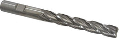 Weldon - 1/2" Diam, 3" LOC, 4 Flute High Speed Steel Roughing & Finishing Square End Mill - Uncoated, 5" OAL, 1/2" Shank Diam, Weldon Shank, 30° Helix, Non-Centercutting - Americas Industrial Supply