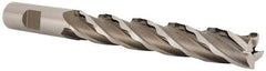 Weldon - 5/8" Diam, 4" LOC, 4 Flute High Speed Steel Roughing & Finishing Square End Mill - Uncoated, 6-1/8" OAL, 5/8" Shank Diam, Weldon Shank, 30° Helix, Non-Centercutting - Americas Industrial Supply