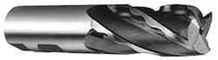Made in USA - 1-1/2" Diam, 3" LOC, 6 Flute High Speed Steel Roughing & Finishing Square End Mill - Uncoated, 5-1/2" OAL, 1-1/4" Shank Diam, Weldon Shank, 30° Helix, Non-Centercutting - Americas Industrial Supply