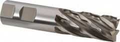 Weldon - 1" Diam, 2" LOC, 6 Flute High Speed Steel Roughing & Finishing Square End Mill - Uncoated, 4-1/2" OAL, 1" Shank Diam, Weldon Shank, 30° Helix, Non-Centercutting - Americas Industrial Supply