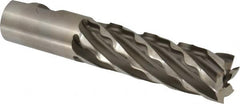 Weldon - 1-1/4" Diam, 4" LOC, 6 Flute High Speed Steel Roughing & Finishing Square End Mill - Uncoated, 6-1/2" OAL, 1-1/4" Shank Diam, Weldon Shank, 30° Helix, Non-Centercutting - Americas Industrial Supply