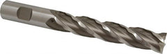 Weldon - 3/4" Diam, 4" LOC, 4 Flute High Speed Steel Roughing & Finishing Square End Mill - Uncoated, 6-1/4" OAL, 3/4" Shank Diam, Weldon Shank, 30° Helix, Centercutting, Regular Length - Americas Industrial Supply