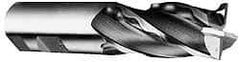 Weldon - 1-1/4" Diam, 2" LOC, 6 Flute Cobalt Roughing & Finishing Square End Mill - Uncoated, 4-1/2" OAL, 1-1/4" Shank Diam, Weldon Shank, 30° Helix, Centercutting - Americas Industrial Supply