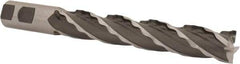 Weldon - 1" Diam, 6" LOC, 4 Flute High Speed Steel Roughing & Finishing Square End Mill - Uncoated, 8-1/2" OAL, 1" Shank Diam, Weldon Shank, 30° Helix, Centercutting, Regular Length - Americas Industrial Supply