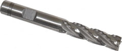 Weldon - 3/8" Diam, 1-3/8" LOC, 4 Flute Cobalt Roughing & Finishing Square End Mill - Uncoated, 3-1/8" OAL, 3/8" Shank Diam, Weldon Shank, 30° Helix, Non-Centercutting - Americas Industrial Supply