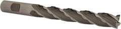 Weldon - 5/8" Diam, 4" LOC, 4 Flute Cobalt Roughing & Finishing Square End Mill - Uncoated, 6-1/8" OAL, 5/8" Shank Diam, Weldon Shank, 30° Helix, Non-Centercutting - Americas Industrial Supply