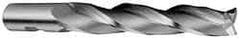 Made in USA - 0.5° Taper Angle per Side, 3/4" Small End Diam, 3-1/4" LOC, High Speed Steel 3 Flute Tapered Square End Mill - 5-3/4" OAL, 3/4" Shank Diam, Spiral Flute - Americas Industrial Supply