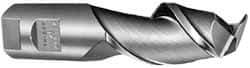 SGS - 12mm, 1.024" LOC, 12mm Shank Diam, 83mm OAL, 2 Flute, Solid Carbide Square End Mill - Single End, Uncoated, Spiral Flute, 45° Helix, Centercutting, Right Hand Cut, Right Hand Flute, Series 44 - Americas Industrial Supply