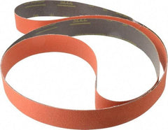 3M - 2" Wide x 132" OAL, 60 Grit, Ceramic Abrasive Belt - Ceramic, Medium, Coated, YF Weighted Cloth Backing, Wet/Dry, Series 777F - Americas Industrial Supply