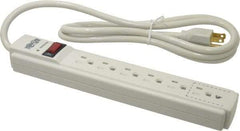Tripp-Lite - 6 Outlets, 120 Volts, 15 Amps, 6' Cord, Power Outlet Strip - Free Hanging, Keyhole Mount, 5-15P NEMA Configuration, 10.8" Strip, UL1449 3rd Edition - Americas Industrial Supply