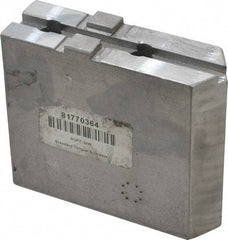 H & R Manufacturing - Tongue & Groove Attachment, Square Soft Lathe Chuck Jaw - Steel, 1-3/4" Btw Mount Hole Ctrs, 3-15/16" Long x 1-1/4" Wide x 3-3/8" High, 5/16" Groove - Americas Industrial Supply