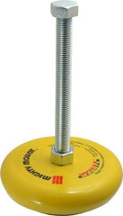 Gibraltar - 4,200 Lb Capacity, 3/4-10 Thread, Zinc Stud, Machine Socket Mount Leveling Mount - 203.2mm Stud Length, 152.4mm Base Diam, Elastomer Pad - Americas Industrial Supply