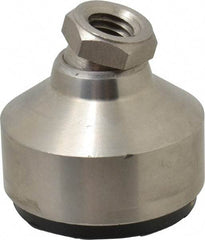 Gibraltar - 240 Lb Capacity, 1/2-13 Thread, 1-3/4" OAL, Stainless Steel Stud, Tapped Socket Mount Leveling Pad - 1-7/8" Base Diam, Stainless Steel Pad, 3/4" Hex - Americas Industrial Supply
