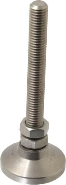 Gibraltar - 1/2-13 Bolt Thread, Studded Pivotal Stud Mount Leveling Pad & Mount - 5,000 Max Lb Capacity, 1-7/8" Base Diam - Americas Industrial Supply