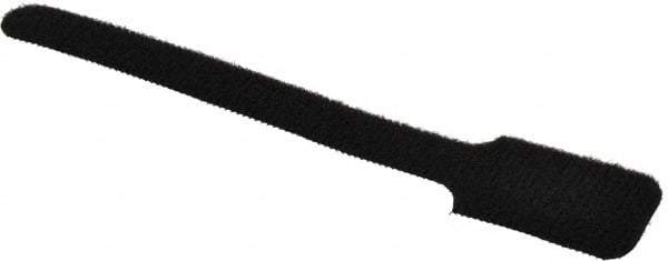 SpeedTech - 6" Long Black Nylon & Polyethylene Hook & Loop Strap - 40 Lb Tensile Strength - Americas Industrial Supply