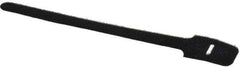 SpeedTech - 8" Long Black Nylon & Polyethylene Hook & Loop Strap - 40 Lb Tensile Strength - Americas Industrial Supply